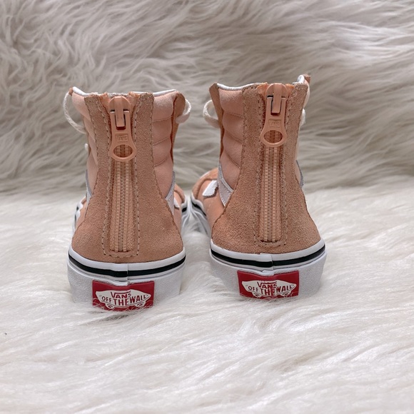 Vans SK8-Hi Zip Sneakers Girls Salmon/True White Sz 11.5 - Picture 3 of 8